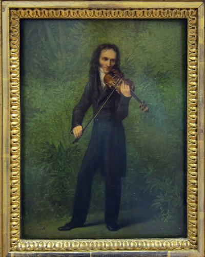 Portret van Niccolò Paganini 1782-1840, 1830-1831 door Georg Friedrich Kersting