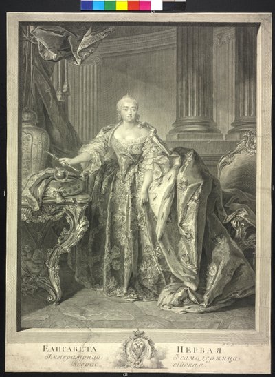 Keizerin van Rusland Elisabeth Petrowna door Georg Friedrich Schmidt