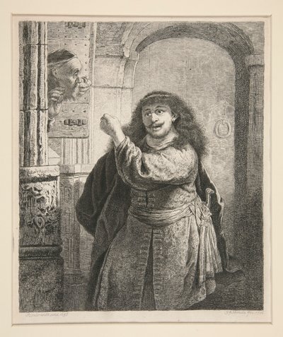 Samson bedreigt zijn schoonvader door Georg Friedrich Schmidt