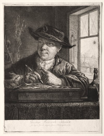 Zelfportret door Georg Friedrich Schmidt