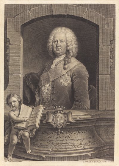 Samuel Liber Baro de Cocceji door Georg Friedrich Schmidt after Jean Pesne