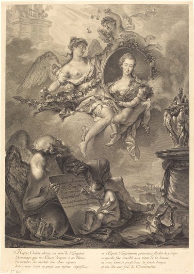 Louise Albertine de Brandt, Barones von Grapendorf door Georg Friedrich Schmidt, after Pierre Le Sueur