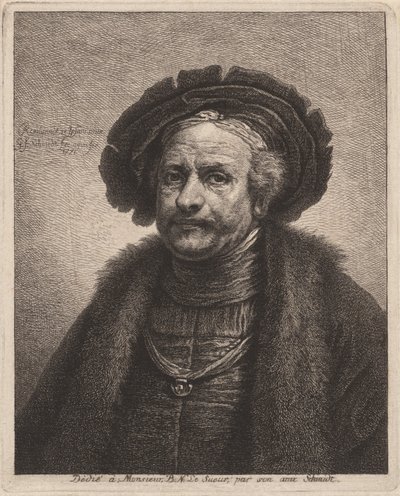 Zelfportret van Rembrandt door Georg Friedrich Schmidt, after Rembrandt van Rijn