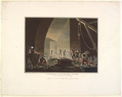 Het interieur van een ijzergieterij door Georg Haas