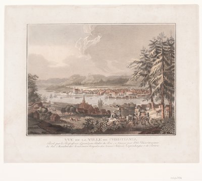 Uitzicht over de Stad Kristiania door Georg Haas