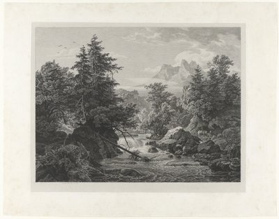 Riviergezicht in het noorden van Tirol door Georg Heinrich Busse