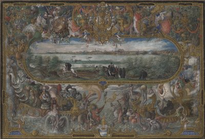 Uitzicht op Sevilla, 1573 door Georg Hoefnagel