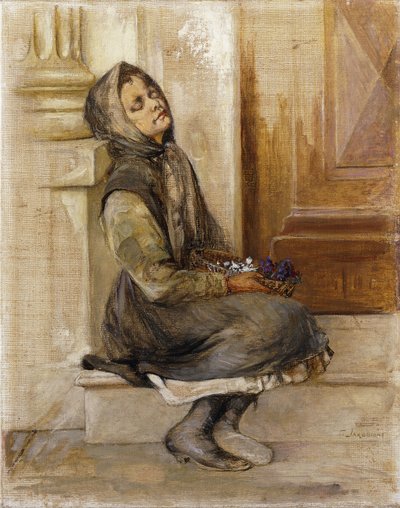 De Bloemenverkoper door Georg Jacobides