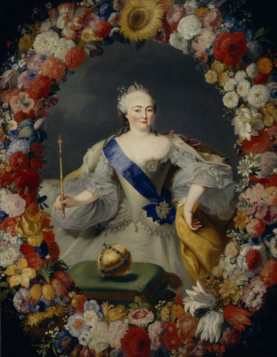 Portret van keizerin Elisabeth 1709-1762, 1754 door Georg Kaspar von Prenner