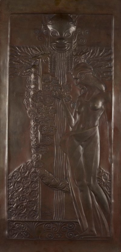 Nimf en sater door Georg Klimt