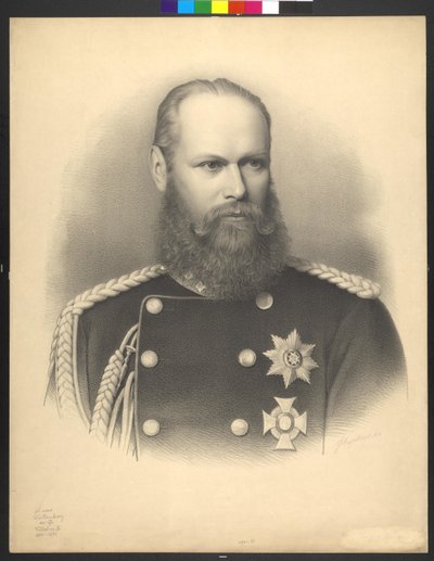 Koning van Württemberg Willem II door Georg Ludwig Engelbach Engelbach