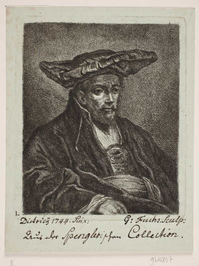 Een man met baret door Georg Mathias Fuchs