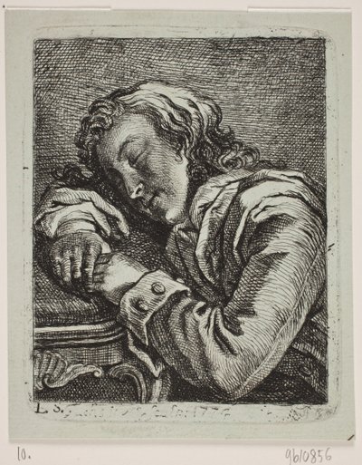 Een Slapende Man door Georg Mathias Fuchs