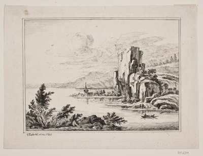 Berglandschap bij een meer door Georg Mathias Fuchs