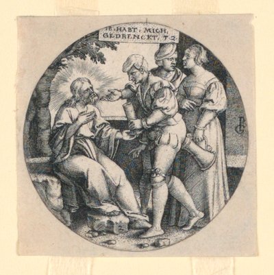 Christus in de Tuin door Georg Pencz