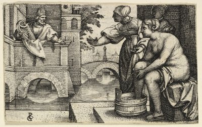 David observeert Bathseba door Georg Pencz