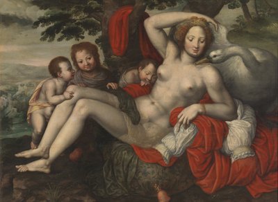 Leda en de zwaan door Georg Pencz