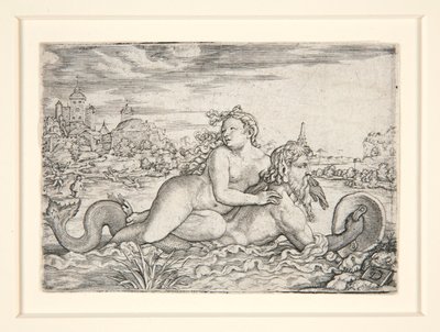 Maagd Ontvoerd door Zeemonster door Georg Pencz