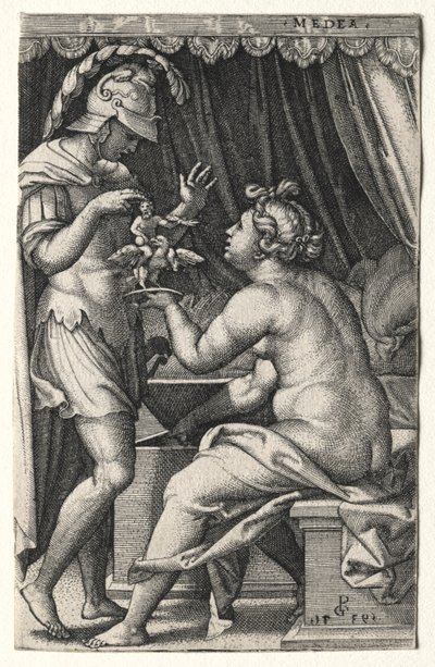 Medea en Jason door Georg Pencz