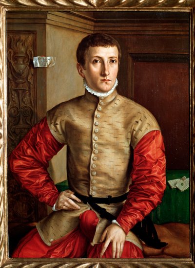 Portret van een jonge man van 18 jaar door Georg Pencz