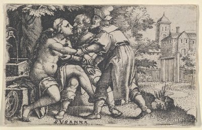 Susanna en de ouderlingen door Georg Pencz