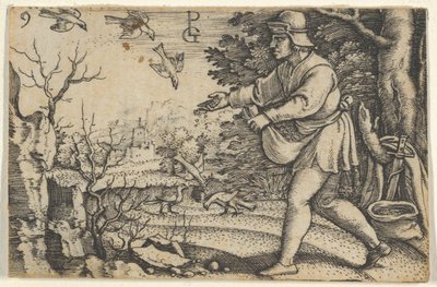 De gelijkenis van de zaaier, uit Het verhaal van Christus door Georg Pencz