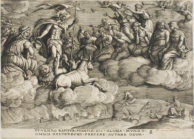 De Triomf van de Eeuwigheid, plaat zes uit De Triomfen van Petrarca door Georg Pencz