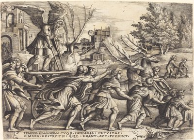 De triomf van de tijd door Georg Pencz