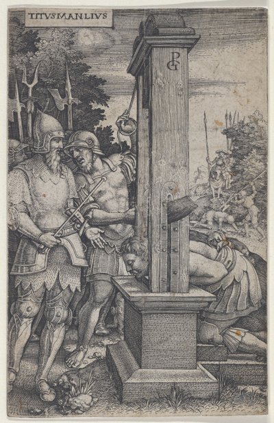 Titus Manlius, uit Romeinse Helden, 1535 door Georg Pencz