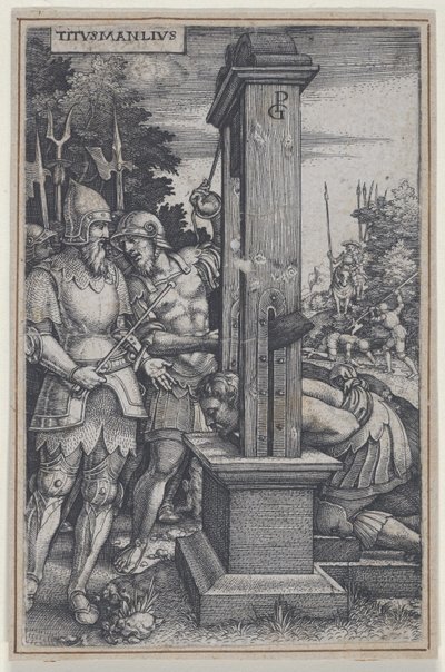 Titus Manlius, uit Romeinse Helden, 1535 door Georg Pencz