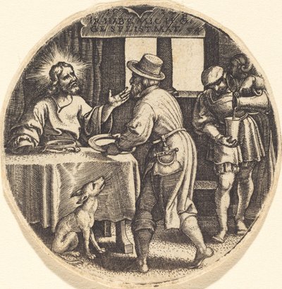 De hongerigen voeden door Georg Pencz