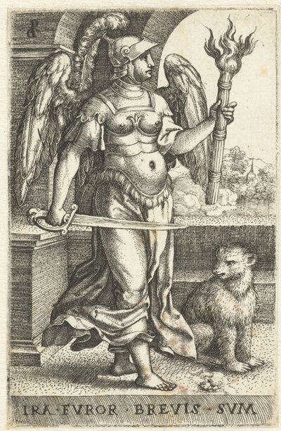 Toorn (Ira) door Georg Pencz
