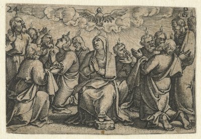 Uitstorting van de Heilige Geest door Georg Pencz