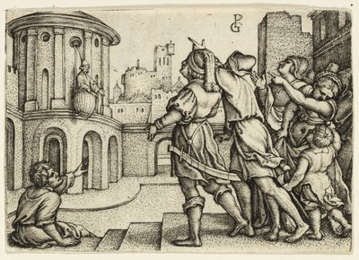 Virgil de Tovenaar in de Mand door Georg Pencz