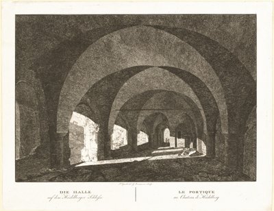 De hal van het kasteel van Heidelberg door Georg Primavesi, after Peter Speeth