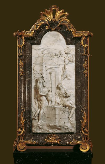 Christus en de Samaritaanse vrouw door Georg Raphael Donner