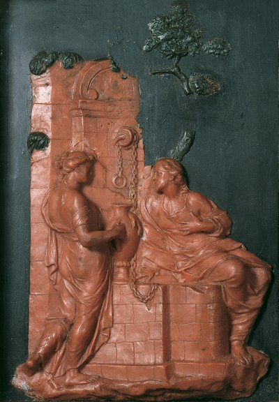 Christus en de Samaritaanse vrouw bij de put door Georg Raphael Donner