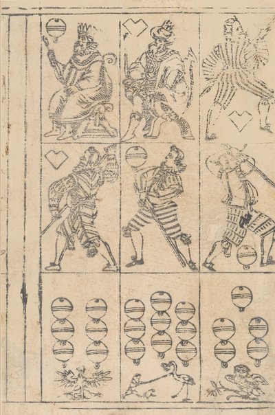 Blad met Speelkaarten door Georg Schachomair