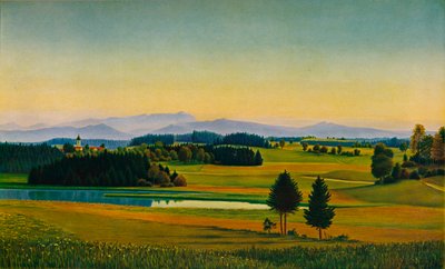 Landschap bij Staffelsee, ca. 1931 door Georg Schrimpf