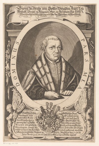 Portret van Georg III, prins van Anhalt-Dessau door Georg Walch
