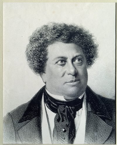 Portret van de auteur Alexandre Dumas (1802-1870) door Georg Wilhelm Timm