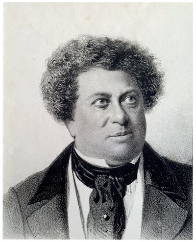 Portret van de auteur Alexandre Dumas, 19e eeuw door Georg Wilhelm Timm