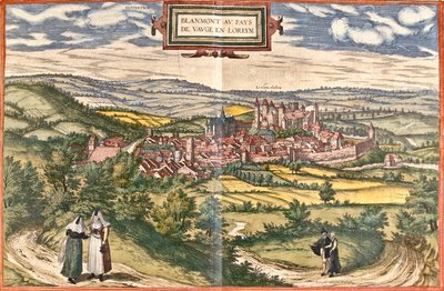 Blâmont, Frankrijk door Georg and Hogenberg Franz (1535 90) Braun