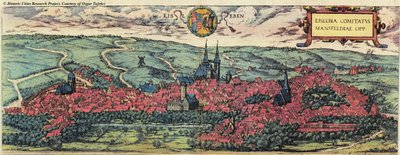 Eisleben in Saksen door Georg and Hogenberg Franz (1535 90) Braun
