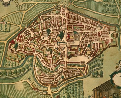 Fabriano uit Civitates Orbis Terrarum door Georg Braun door Georg Braun and Hogenberg Franz