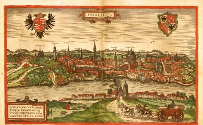 Gorlitz, Duitsland door Georg and Hogenberg Franz (1535 90) Braun