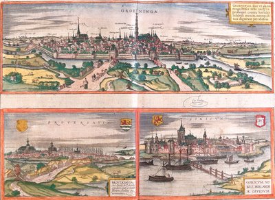 Groningen, Brouwershaven, Gorinchem, Netherlands door Georg and Hogenberg Franz (1535 90) Braun