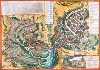 Jeruzalem, Israël door Georg and Hogenberg Franz (1535-90) Braun