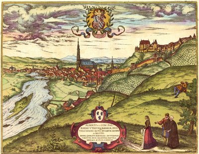 Landshut, Duitsland door Georg and Hogenberg Franz (1535 90) Braun