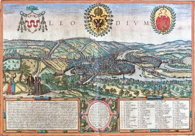 Luik, België door Georg and Hogenberg Franz (1535 90) Braun